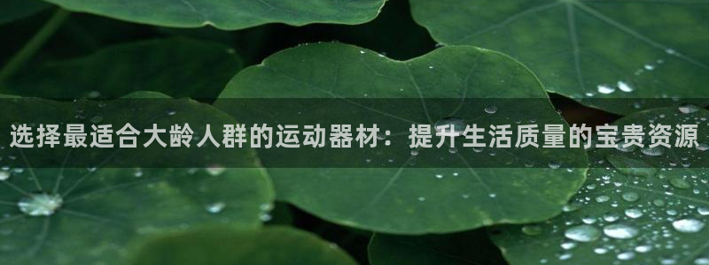 征途国际招商电话号码是多少号：选择最适合大龄人群的运动器材：